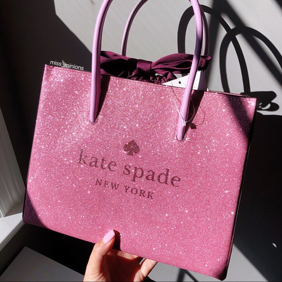 Kate Spade Pink Glitter Shopper Bag - Picture 11 of 13